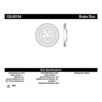 Centric Parts Disc Brake Rotor P/N:120.65154 Fits select: 2013-2019 FORD EXPLORER, 2013-2019 FORD FLEX