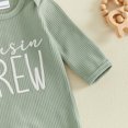 thumbnail image 6 of Cjfdfy Newborn Baby Girl Boy Fall Outfits Cousin Crew Waffled Ribbed Long Sleeve Bodysuit And Hat 2Pcs Infant Cute Coming Home Fall Winter Outfit 0-9M, 6 of 9