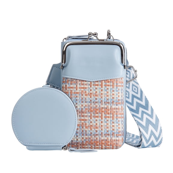 Miroddi Women Wallets, Crossbody Bag with Cell Phone Porch, Leather Shoulder Wallet with Adjustable Strap and Coin Purse