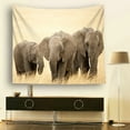 thumbnail image 3 of EREHome Animals Baby Elephant Tapestry Polyester Fabric Tapestries Wall Art Hanging 60x90 Inches, 3 of 3