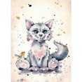 thumbnail image 2 of Cuadros Decorativos 5D bricolaje taladro redondo completo diamante pintura Fox Kit hogar dormitorio decoración (NH2712) Wdftyju embutido en tela, 2 of 8