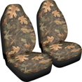thumbnail image 3 of XYZCANDO 2 pcs Car Seat Covers for Front Car Seat Car Front Seat Covers Easy to Install Stretchy, Sedan SUV Truck Automotive Seat Cushion Covers, Yellow and Green Maple Leaf Pattern, 3 of 10