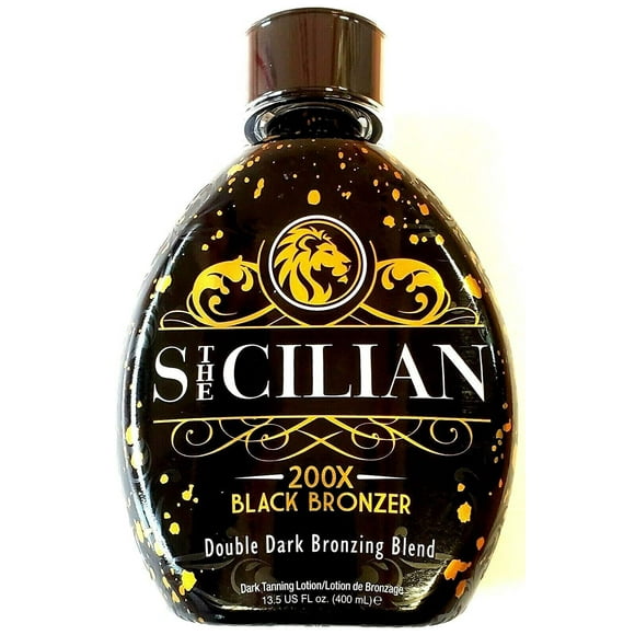 Loción bronceadora The Sicilian 200X Black Bronzer Dark Tan 400 ml