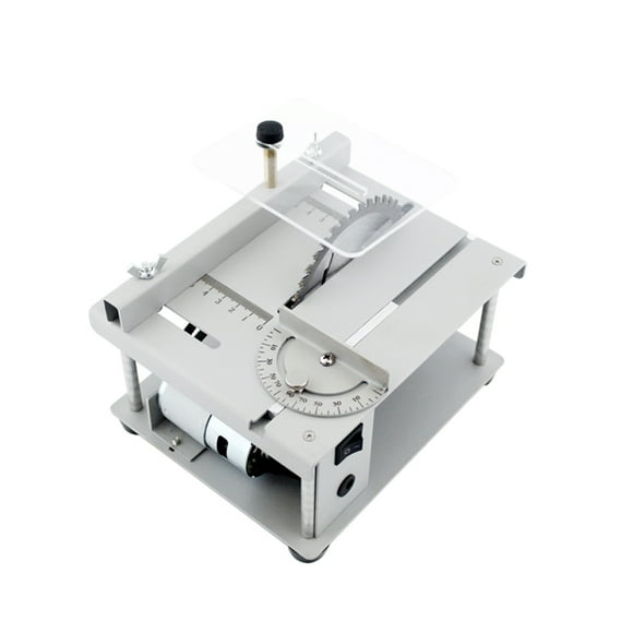 Amdohai 150W Multi-Functional Table Saw Mini Desktop Saw Cutter Electric Cutting Machine with Adjustable-Speed Angle Adjustment 40MM Cutting Depth for Wood Acrylic Cutting