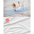 thumbnail image 4 of Sky Blue Yoga Towel for Hot Yoga Non Slip, Modern Pure Winter Sky Blue Yoga Mat Towel Absorbent Yoga Sweat Towels Microfiber Hot Yoga Blanket for Bikram Pilates 26"x70", 4 of 7