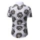 thumbnail image 4 of Camisa de manga corta con botones informales para hombre Pompotops  oipoqjl48926, 4 of 4