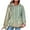 Army Green, variant on Women's Crewneck Hoodies Cute Floral Printed Pullover Sweatshirts Drawstring Raglan Hooded Sweaters Fall Long Sleeve Waffle Jacket Outwears Tops with Pocket