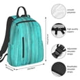 thumbnail image 2 of Fotbe Turquoise Wooden2 Mochila Ligera para Hombres y Mujeres - Duradera y Resistente al Agua, Ideal para Escuela, Trabajo, Viajes y Uso Diario, 2 of 7