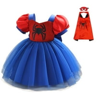 Baby Girls Spider Costume Dress Christmas Halloween Birthday Cosplay Outfit, SIZE 6M to 3Y
