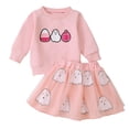 thumbnail image 3 of Zecgelong Baby Print Top and Mesh Skirt Set Fall Party Outfit for Girls Pink Size 0-18M, 3 of 6