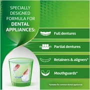 Polident 3 Minute Antibacterial Dental Appliance Cleanser Tablets, Retainer Cleaner Tablets, 30 Count