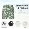 thumbnail image 3 of Junzan Flowers With Leaves Print Swim Trunks Men Swim Shorts with Built-in Compression Liner Funny Swimwear Quick Dry Bathing Suits-Medium, 3 of 6