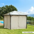 thumbnail image 2 of Outsunny 10' X 10' Universal Gazebo Sidewall Set with Panels,Hooks and C-Rings Included for Pergolas and Cabanas,Beige,Beige Polyester Garden Outdoor Canopies Gazebos Umbrellas Shades, 2 of 9