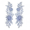 thumbnail image 2 of 1 par de parches de bordado de encaje floral con apliques de flores para manualidades de costura DIY Azul, 2 of 9
