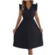 thumbnail image 1 of Vestido de Verano Casual de Mujer con Cuello en V Cintura Plegada sin Mangas Medias de Ternera Encaje Vestido de Verano para Mujeres, 1 of 9