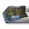 thumbnail image 3 of New York Soft Flannel Fleece Throw Blanket, Central Park in Autumn with Lake Trees and Manhattan USA American Nature Image, Cozy Plush for Indoor and Outdoor Use, 60" x 80", Multicolor, by Ambesonne, 3 of 6