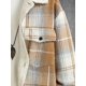thumbnail image 4 of Blusa y camisa de manga larga con cuello vuelto para hombre, blusa informal a cuadros con botones y manga larga, blusa de poliéster para hombre, 4 of 7