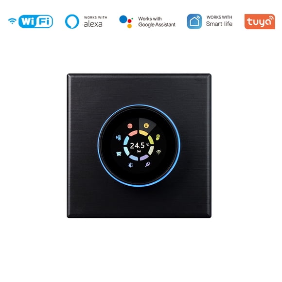 Riwcyla Wifi Digital Display Intelligent Knob Temperature Controller Multifunctional Water/Electric Floor Heating Water/Gas Boiler Thermostat Compatible with and Assistant