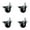 4 Swivel - Posi Lock Brakes - Black, variant on 4 Inch SS Phenolic Wheel Swivel ½ Inch Threaded Stem Caster Set Brake SCC