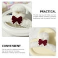 thumbnail image 6 of 2 Pcs Plush Gripper Claw Clips for Hair Accessories Women Pins Fuzzy Jaw Bow Miss, 6 of 6