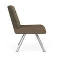 thumbnail image 2 of Willow Reception Armless Swivel Guest Chair / Silver Steel / Brown / Brown, 2 of 5