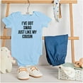 thumbnail image 3 of Got Swag Like Cousin Relative Family Romper Boys or Girls Infant Baby Brisco Brands NB, 3 of 6