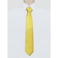 thumbnail image 2 of INSPIRE CHIC Men's Solid Color Narrow Stripes Necktie Graduation Suit Formal Ties Yellow, 2 of 5