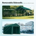 thumbnail image 5 of ADVANCE OUTDOOR Heavy Duty Carport, 12' x 20' x 9.5'-11' Green, 5 of 8