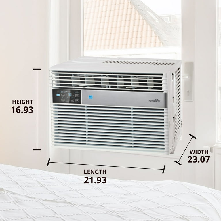 HomePointe 12K BTU Window Air Conditioner, AC Cooling w/Remote