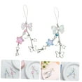 thumbnail image 5 of WEUVEB 2-Pack Alloy Phone Charm Straps with Bowknot Pendant for Women, Stylish and Daily Use Accessories, 5 of 8