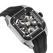 Boderry Skeleton Watches Mens Square Titanium Automatic Mechanical STORM Luxury Clock 100M Waterproof Mechanical Watch For Men