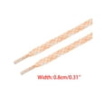 thumbnail image 3 of INSPIRE CHIC Checkered Striped Sneaker Shoe Lace Color Grid Flat Shoelaces 1 Pair Orange 100cm/39.4'', 3 of 4