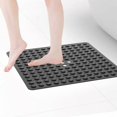 thumbnail image 5 of Alfombrilla de Ducha Antideslizante Alfombrilla de baño con Ventosa, Ducha con Orificios de Drenaje, 53 × 53 cm, Negro Transparente, 5 of 5