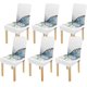 thumbnail image 1 of Funda Protectora ABPHQTO Azul Mariposa Flor Ciruelo para Silla Comedor Conjunto de 6, 1 of 4