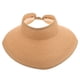 thumbnail image 4 of KAKOWELY Sombrero de playa para mujer, sombrero de visera vacía, sombrero de paja de verano, sombrero de ala ancha para el sol, 4 of 4