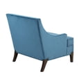 thumbnail image 5 of JERFIT Modern Blue Jacquard Accent Chair with Lumbar Pillow, Solid Wood Frame for Living Room, Bedroom, 5 of 10