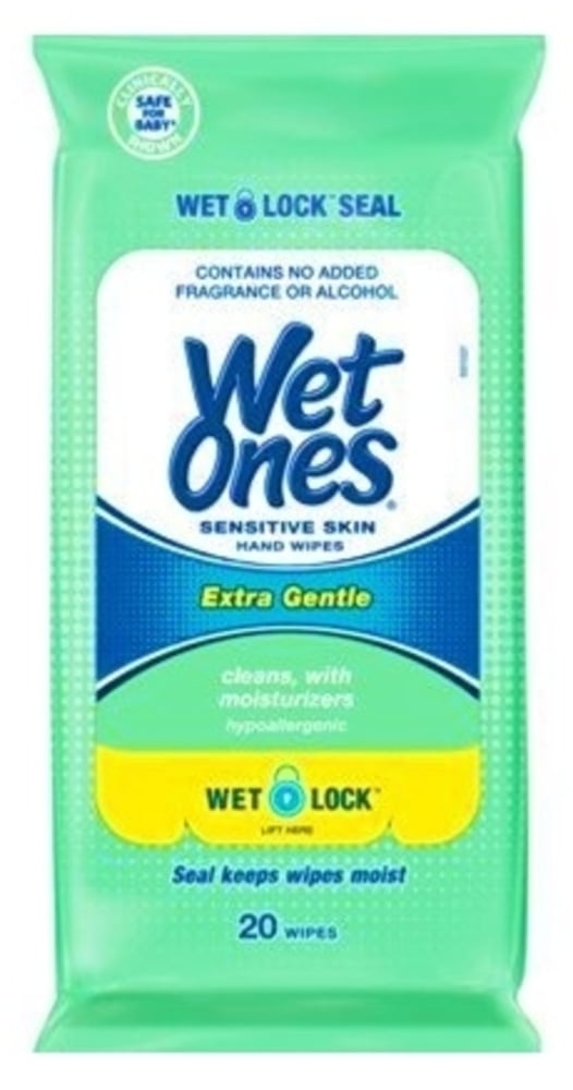 Sensitive Skin Hand And Face Wipes Travel Pack Wet Ones Pack Of 20  10 Pack