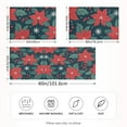 thumbnail image 2 of Yayeee Pillowcase King Size Set of 2 Satin Wrinkle Resistant Pillow Case, Red Christmas Leaves, 2 of 8