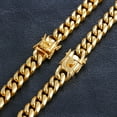 thumbnail image 6 of Hip-Hop Golden Curb Cuban Link Chain Stainless Steel Necklace for Men and Women Gold Silver Color Bracelet Fashion Jewelry, 6 of 6