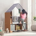 thumbnail image 3 of KidKraft Little Dreamer Deluxe Reading Nook, Bookcase & Storage Bins, 3 of 14