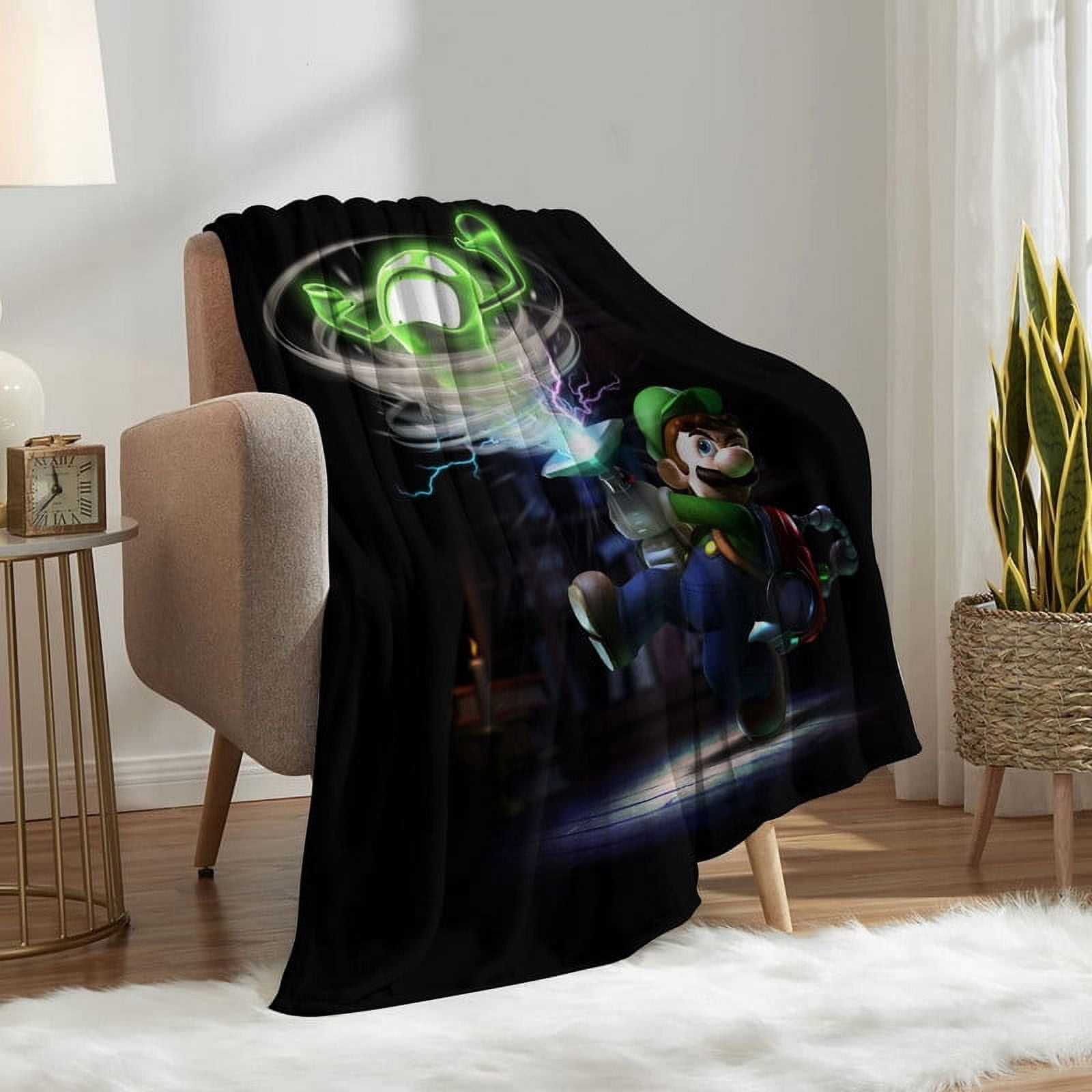 luigis mansion Throw Blanket Gifts for Fans Lover Girls Boys Women Present Hoodie Him Bed 30"x40"