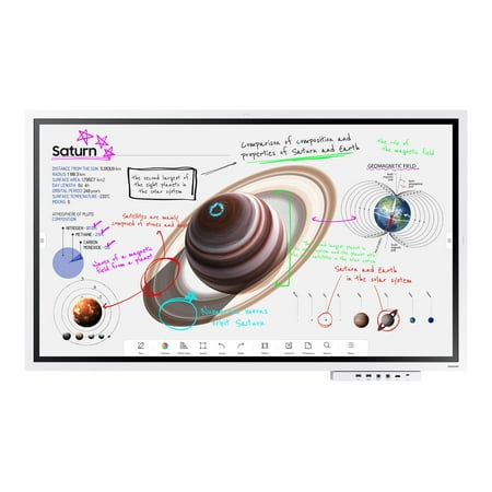 Samsung Interactive Pro WM55B - 55" Diagonal Class WMB Series LED-backlit LCD display - education / business - with touchscreen (multi touch) - Tizen OS 6.5 - 4K UHD (2160p) 3840 x 2160 - gray white