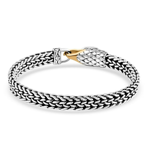 BALI LEGACY 925 Sterling Silver 22K Vermeil Yellow Gold Plated Eagle Bracelet for Women Jewelry Birthday Christmas Gifts Size 7.25"