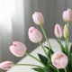 thumbnail image 3 of Flores artificiales LINSIE Tulipanes de látex, 15 unidades, rosa claro, 3 of 7