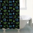 thumbnail image 4 of Neon Games Element Black Pattern Shower Curtain 72"x84" ,Bathroom Decorative Shower Curtains Set with 12 Hooks,Modern Waterproof Washable Shower Curtain, 4 of 6
