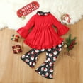 thumbnail image 4 of Rrunsv Baby Girl Clothes Baby Girl Outfits Long Sleeve Round Neckline Flared Tops Pants Set 18-24 Months Baby Girl Fall Clothes Black,18-24 Months, 4 of 6