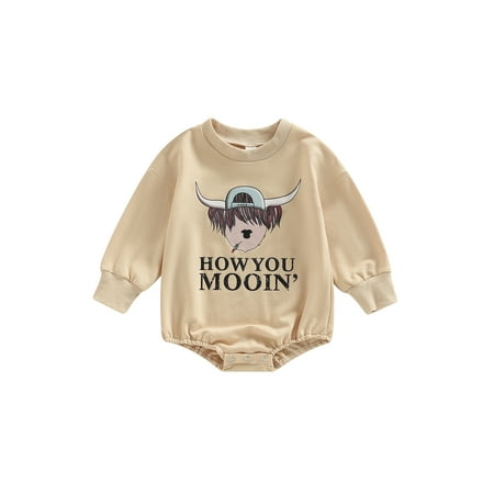 

Bagilaanoe Newborn Baby Girl Boy Rompers Print Long Sleeve Bodysuits 6M 12M 18M 24M Infant Casual One Piece Short Jumpsuit