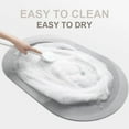 thumbnail image 6 of Super Absorbent Bath Mat, Quick-drying Bathroom Mats, Super Absorbent Living Room Floor Mat , Rubber Non-slip Bottom, Easy to Clean Bathroom Rugs, Simple Kitchen Doormat (Oval Dark Gray, 40x60cm), 6 of 6