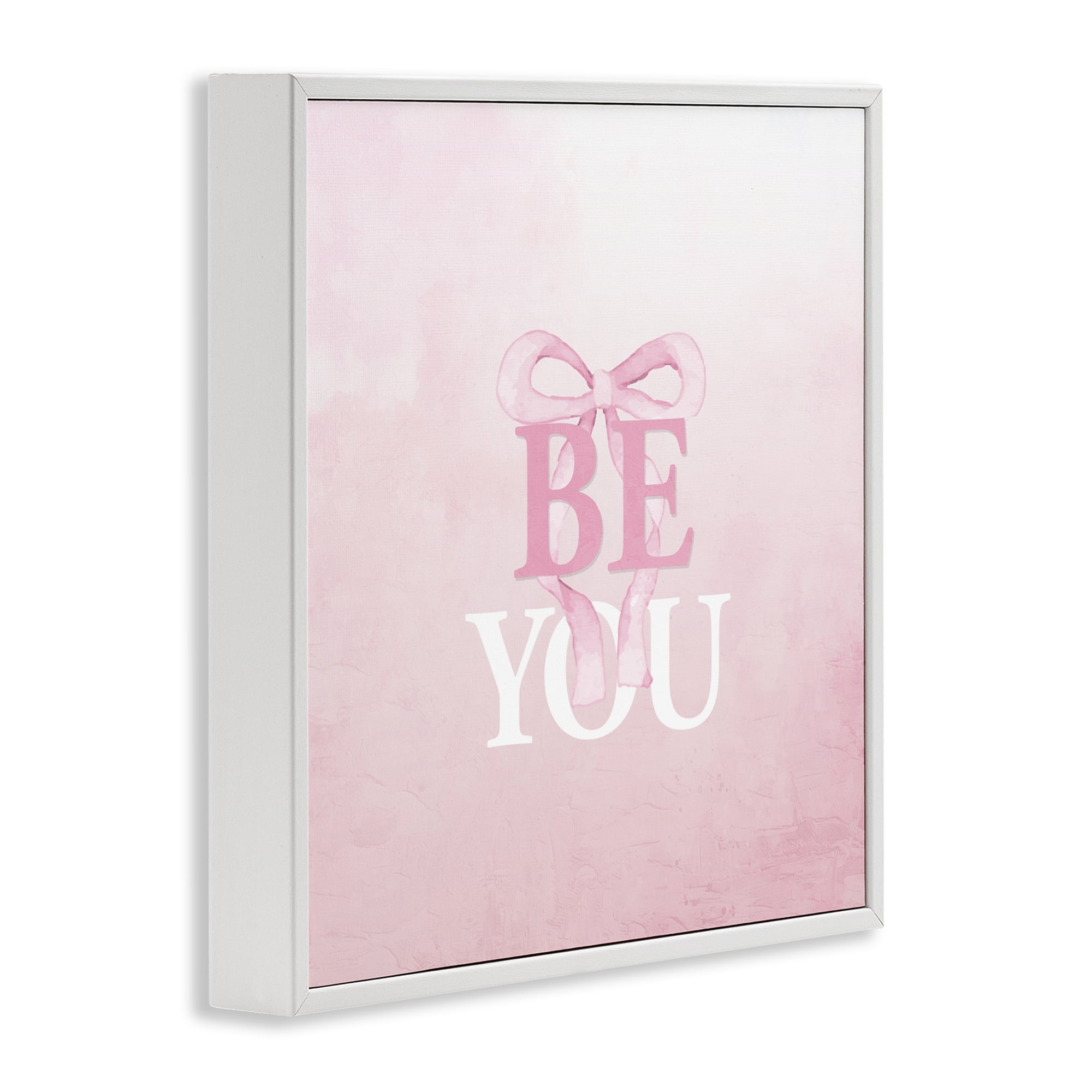 Feminine Be You Pastel White Framed Giclee Art, design by Kim Allen