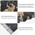 thumbnail image 5 of FORMRS Womens Scarf Winter Soft Long Big Warm Shawls Wrap Tassel Scarves, Retro Watercolor Planet, 5 of 9